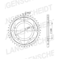 Steel-Rear Sprocket / Chain Wheel Supersprox 525/46t black 50614-46