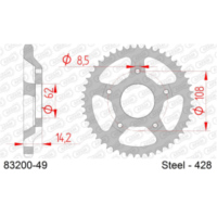 Alu-Kettenrad AFAM 520 - 44Z Gun Metal 5160244