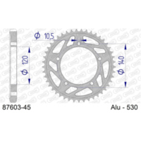 Alu Chain Wheel - Rear Sprocket AFAM 520 - 40t for PCD Gun Metal 5180440