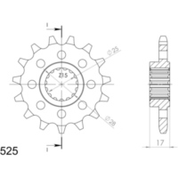 Front Sprocket 525/14t 52615A14