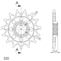 Front Sprocket 520/14t 61210A14