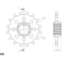 Front Sprocket 520/17t 61601A17