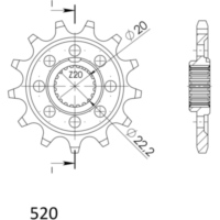 Front Sprocket Supersprox 520/12t 61700-12