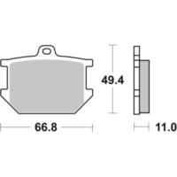 Bremsbelag Bremsbacken SBS 507LF