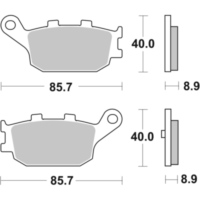 Bremsbelag Bremsbacken SBS 753LF