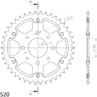 Stealth-Rear Sprocket / Chain Wheel Supersprox 428/52t gold 71200S52