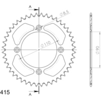 Alu-Rear Sprocket / Chain Wheel Supersprox 415/43t black