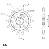 Front Sprocket 520/14t 73305A14