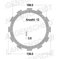 Clutch Plates - Friction - FCC for: Honda 22202-KSC-670