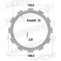 Clutch Plates - Friction - FCC for: Yamaha 5Y1-16331-01