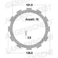 Clutch Plates - Friction - FCC for: Kawasaki 13088-1068