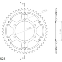 Stealth-Rear Sprocket / Chain Wheel Supersprox 525/46t black 86501K46