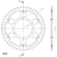Stealth-Rear Sprocket / Chain Wheel Supersprox 525/51t gold