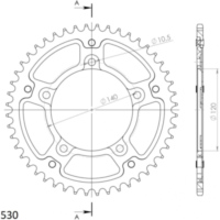 Stealth-Rear Sprocket / Chain Wheel Supersprox 530/49t gold 86603S49