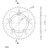 Alu-Rear Sprocket / Chain Wheel Supersprox 520/41t black 87502AK41