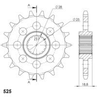 Front Sprocket Supersprox 525/20t 90405-20