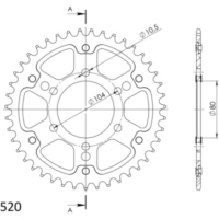 Stealth-Rear Sprocket / Chain Wheel Supersprox 520/45t red 92404R45