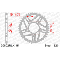Racing Steel Chain Wheel - Rear Sprocket AFAM 525 - 45t BLACK 92622RLK45