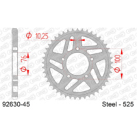 Stahl-Kettenrad AFAM 525 - 45Z Silber 9263045