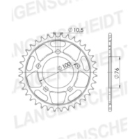 Steel-Rear Sprocket / Chain Wheel Supersprox 525/36t black 92903-36