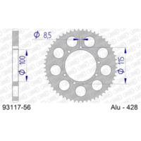 Alu Chain Wheel - Rear Sprocket AFAM 428 - 56t Gun Metal 9311756