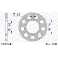 Alu Chain Wheel - Rear Sprocket AFAM 520 - 41t SILVER 9330341