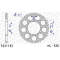 Alu-Kettenrad AFAM 520 - 50Z Silber 9331450