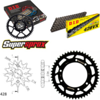 Kettensatz Stahl für: MALAGUTI X3M 125 Enduro 07-13 14-50-126 DID428VX Clip