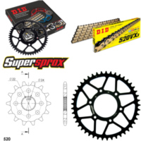 Chain Kit - Steel - for: APRILIA SX125 08-08 14-45-102 DID520VX3(G&B) rivet