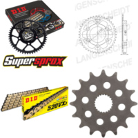 Chain Kit - Steel - for: APRILIA AF1 125 Replica 88-90 16-36-106 DID520VX3(G&B) Clip
