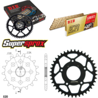 Kettensatz Stahl für: APRILIA RS125 Extrema/Replica 25 PS 17-40-108 DID520ERT2(G&G) Clip