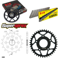 Chain Kit - Steel - for: APRILIA RS125 Extrema/Replica 25 PS 17-40-108 DID520VX3 rivet