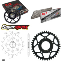 Chain Kit - Steel - for: APRILIA RS125 Extrema/Replica 25 PS 17-40-108 DID520ZVM-X endless