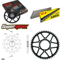 Chain Kit - Steel - for: APRILIA RX125 92-99/Tuareg 125 Rally 14-49-114 DID520VX3 Clip