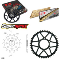 Kettensatz Stahl für: APRILIA RX125 92-99/Tuareg 125 Rally 14-49-114 DID520ZVM-X(G&G) Endlos