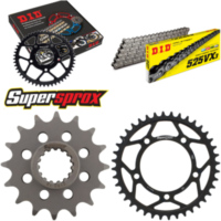 Chain Kit - Steel - for: APRILIA SMV1200 Dorsoduro / ABS 11-15 16-40-108 DID525VX3 rivet