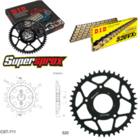 Chain Kit - Steel - for: CAGIVA Mito 125 Evolution 1 95-99/Mit 14-41-114 DID520VX3(G&B) Clip
