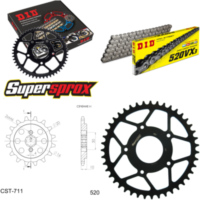Kettensatz Stahl für: CAGIVA Mito 125 MK1 89-92/Mito 525 SP 14-43-116 DID520VX3 Niet