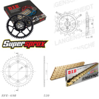 Kettensatz Stahl für: CAGIVA W8 125 92-93 13-44-108 DID520ZVM-X(G&G) Niet