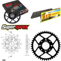 Kettensatz Stahl für: HONDA XL125 V Varadero 01-13 14-44-110 DID520 Clip
