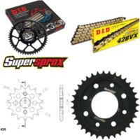 Kettensatz Stahl für: HONDA CM185 T 78-80 15-35-114 DID428VX(G&B) Niet