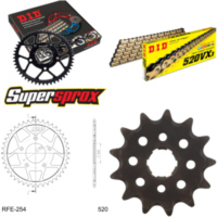 Chain Kit - Steel - for: HONDA XL200 R Paris Dakar 83-84 13-43-104 DID520VX3(G&B) rivet