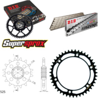 Chain Kit - Steel - for: HONDA VFR800F ABS 14-/VFR800 X Crossr 16-43-110 DID525ZVM-X(S&S) endless
