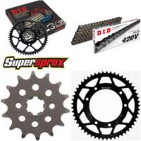 Kettensatz Stahl für: DERBI/GILERA Senda SM 1 50 00-01/Send 14-53-130 DID420V Clip