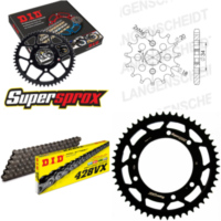 Kettensatz Stahl für: DERBI Senda 125 Cross City 07-14 15-50-134 DID428VX Clip