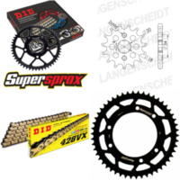 Kettensatz Stahl für: DERBI Senda 125 Cross City 07-14 15-50-134 DID428VX(G&B) Endlos