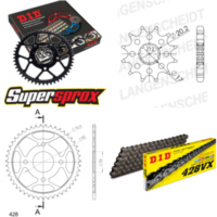 Kettensatz Stahl für: YAMAHA TZR50 80-99 12-47-132 DID428VX Endlos