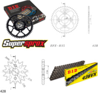 Kettensatz Stahl für: YAMAHA TZR80 /R 95-10 15-46-136 DID428VX Niet