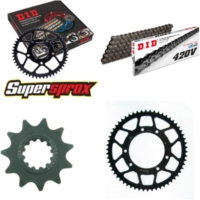 Chain Kit - Steel - PEUG/YAM XP6 Supermoto Top Road 50 07 11-58-132 DID420V Clip