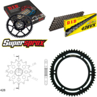 Chain Kit - Steel - for: YAMAHA DT125 R 88-88 17-55-134 DID428VX rivet